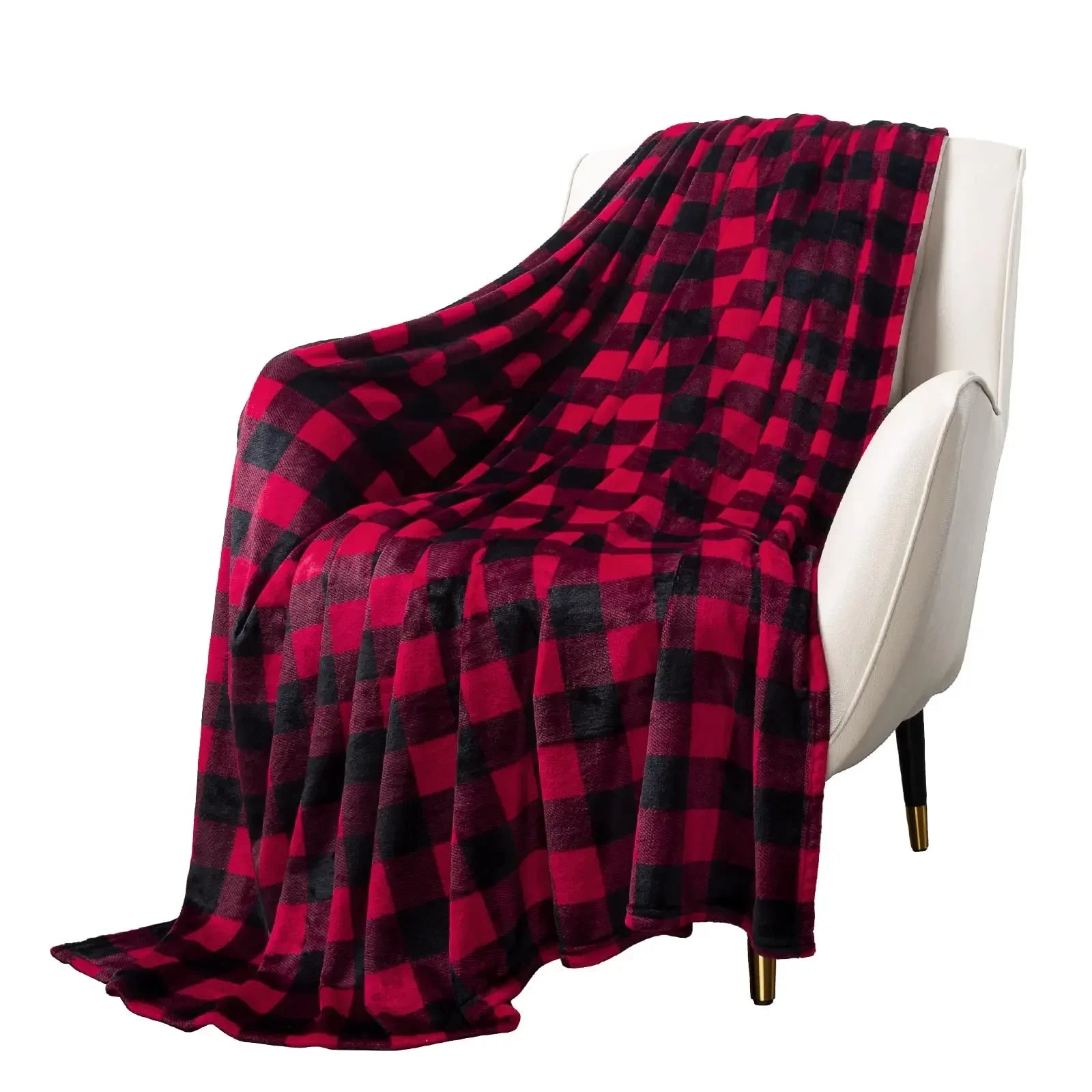 Black White Zebra Flannel Fleece Throw Blanket - Fuzzy Soft Lightweight, Warm Cozy for Couch & Bed TAVEN System LLC