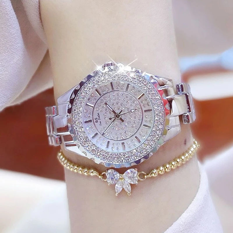 Women Gold Bracelet Dress Watches 2025 Top Brand Luxury Ladies Wrist Watches For Female Clock Fashion Elegant Full Steel - TAVEN System LLC