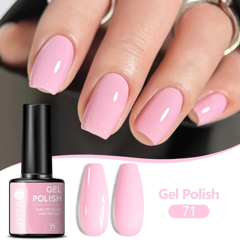 UR SUGAR 7ML Nail Gel Fresh Macaron 107 Colors All For Manicure Semi Permanent Soak Off LED UV Long-Lasting Nail Art Varnish TAVEN System LLC