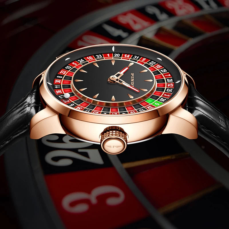 Men’s Automatic Skeleton NH35 Sapphire Leather Watch TAVEN System LLC