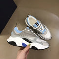 Color: Beige, Shoe Size: 37 - 2025 new B22 sports and leisure thick soled fashionable retro breathable men's and women's height increasing casual shoes NoEnName_Null