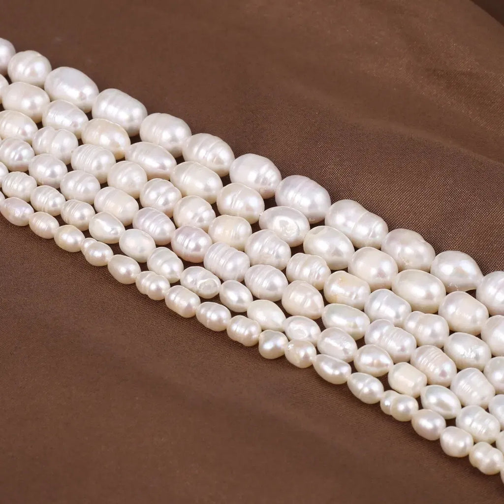 Color: WHITE, Item Diameter: 3mm - Rice Beads A Quality Natural Freshwater Pearls 5-6mm Loose Spacer Beads for Jewelry Making Supplies DIY Women Necklace Bracelet Taven