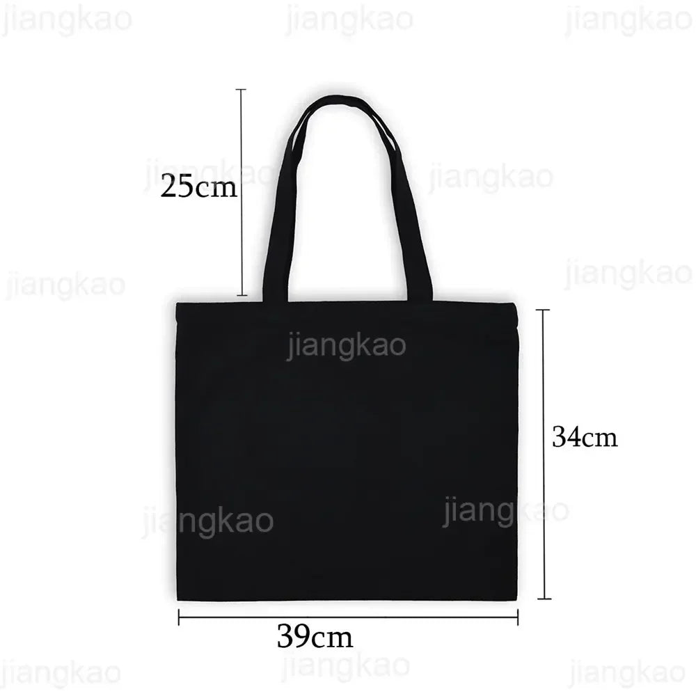 Personalized Flower Name Canvas Tote Bag Women Shoulder Shopper TAVEN System LLC