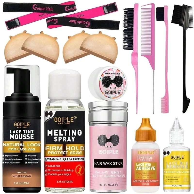 Goiple Lace Melting Spray & Tint Mousse Wig Install Kit