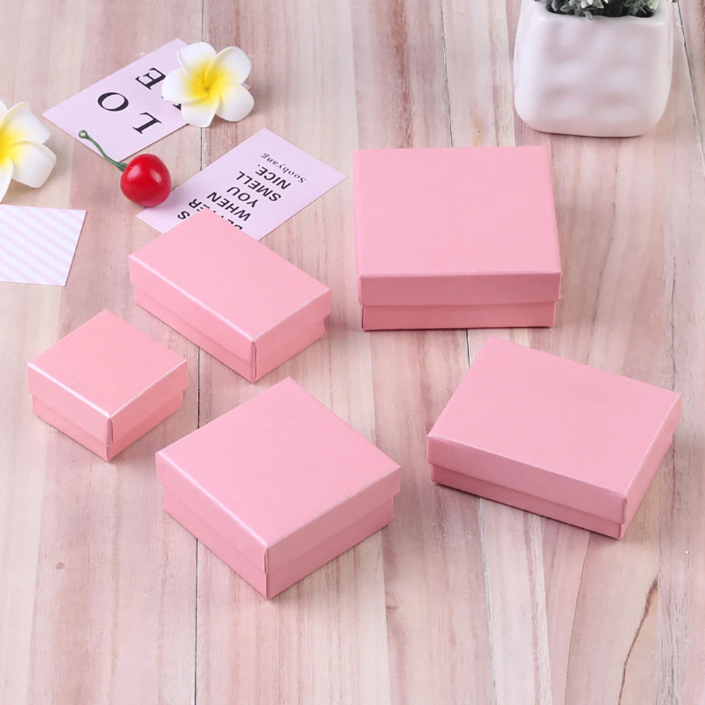 12pcs/ lot Simple Box Earnail Rings Earrings Bracelet Necklace Gray Black Paper Jewellry Display Case Jewelry Organizer Boxes TAVEN System LLC