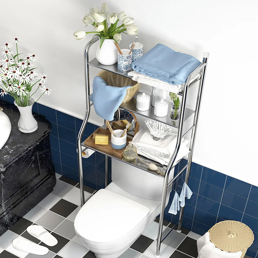 Over Toilet Storage Shelf,2/3-Tier Freestanding Over The Toilet Storage,Metal Bathroom Shelves with Paper Holder and Removable TAVEN System LLC