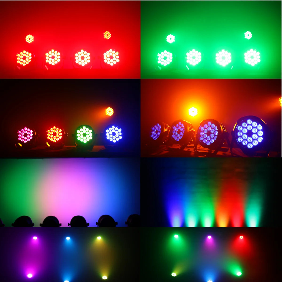 2X IP65 Waterproof Stage Effect Aluminum Led Par 18x18W RGBWA UV 6in1 DMX512 Outdoor Down Light DJ Equipment Disco Wash No Noise TAVEN System LLC