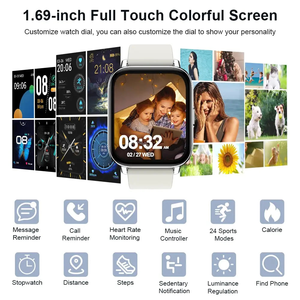 Jxrev Smart Watch, Fitness Tracker Watch for Men Women, 1.69'' Touch Smartwatch Fitness Watch with Ultra Thin Watch. TAVEN System LLC