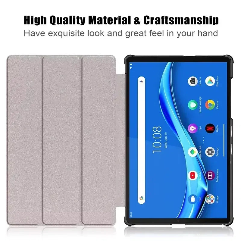 Color: camel, Size: Thirteen, Ships From: CHINA - For Lenovo Tab M10 HD 2nd Gen Case TB-X306F X306X Tri-Fold Stand Wake/Sleep Magnetic Protective Shell  PU Leather Tablet Cover Taven