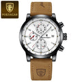 POEDAGAR Luxury Trendy Man Watch Date Waterproof Luminous Chronograph Men Watch Sports Male Stylish Leather Men's Quartz Watches - TAVEN System LLC