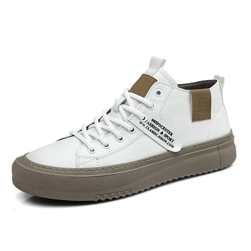 Sneakers Fashion Man Leather Men's Flat Shoes Height Increasing Shoes Lace-Up High Quality Men Sneakers for Men Luxury 2024 TAVEN System LLC