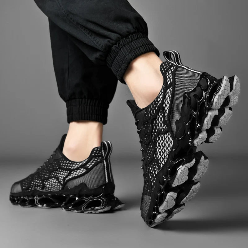Men Flyknit Sneakers Breathable Lightweight Casual Running Shoes
