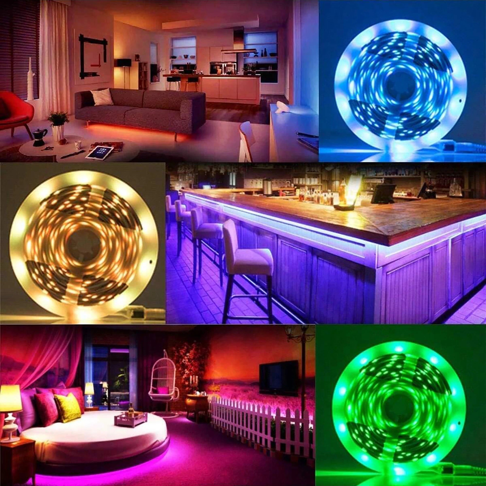 100FT Bluetooth LED Strip Lights, RGB Color Changing Led Strip Lighting with 24-Key Remote and  APP Control, Music Sync Lights TAVEN System LLC