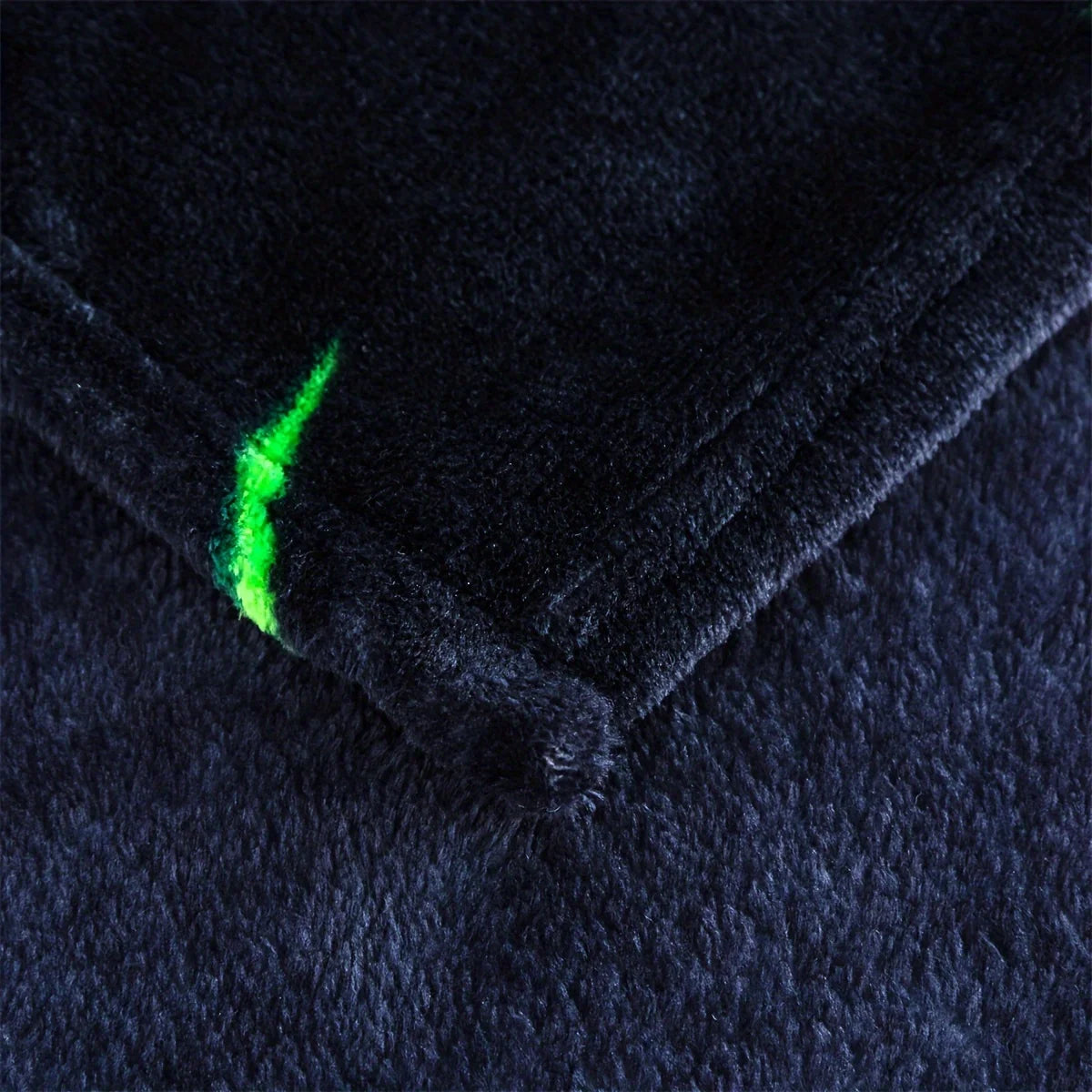 Neon Green Cannabis Leaf Blanket - Bold Black & Green Marijuana Print Design for Weed Enthusiasts & Cozy Lounging TAVEN System LLC