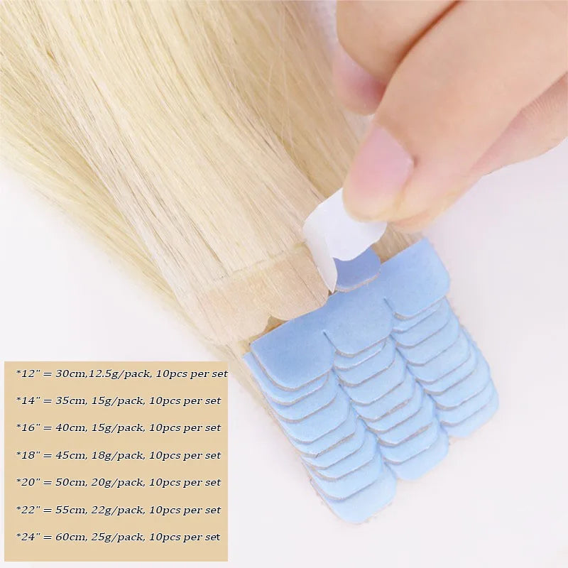 Mini Tape In Human Hair Extensions Invisible