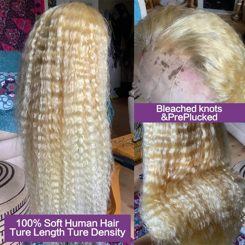 Color: 4/27HL, Stretched Length: 36inches, Density: 180%, Ships From: CHINA - 613 Hd Lace Frontal Wig 13X6 Blonde Lace Front Wig Human Hair 13X4 Curly Lace Front Human Hair Wig Hd Lace Wig 13X6 Human Hair Taven