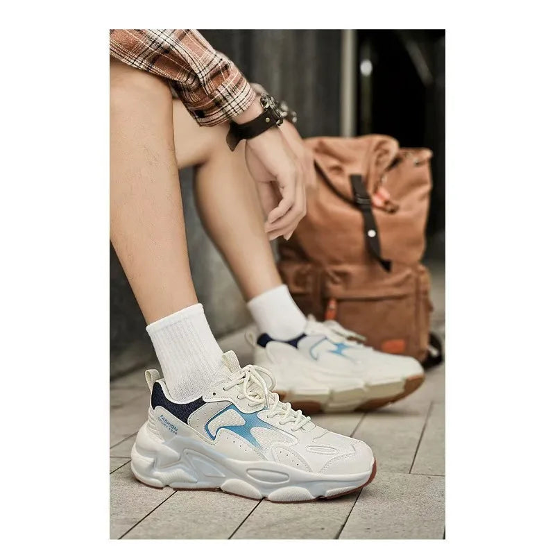 2026 Summer Men's unky Dad Sneakers Breathable Mesh Casual Shoes Thick Sole Streetwear Footwear TAVEN System LLC