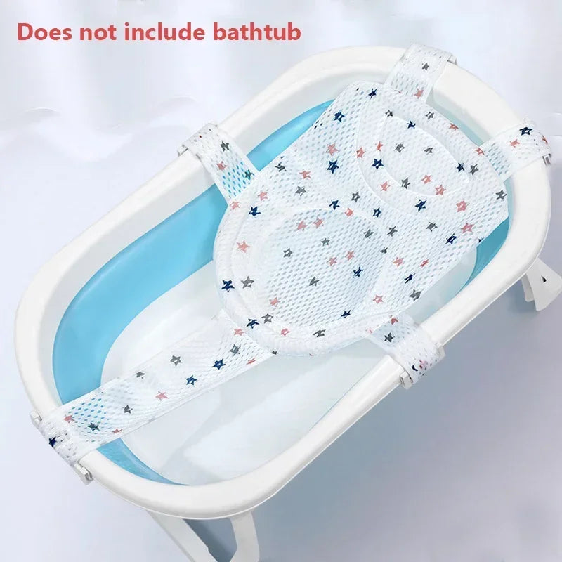 Portable Baby Bathtub Pad Ajustable Bath Tub Shower Cushion Newborn Support Seat Mat Foldable Baby Bath Seat Floating Water Pad TAVEN System LLC