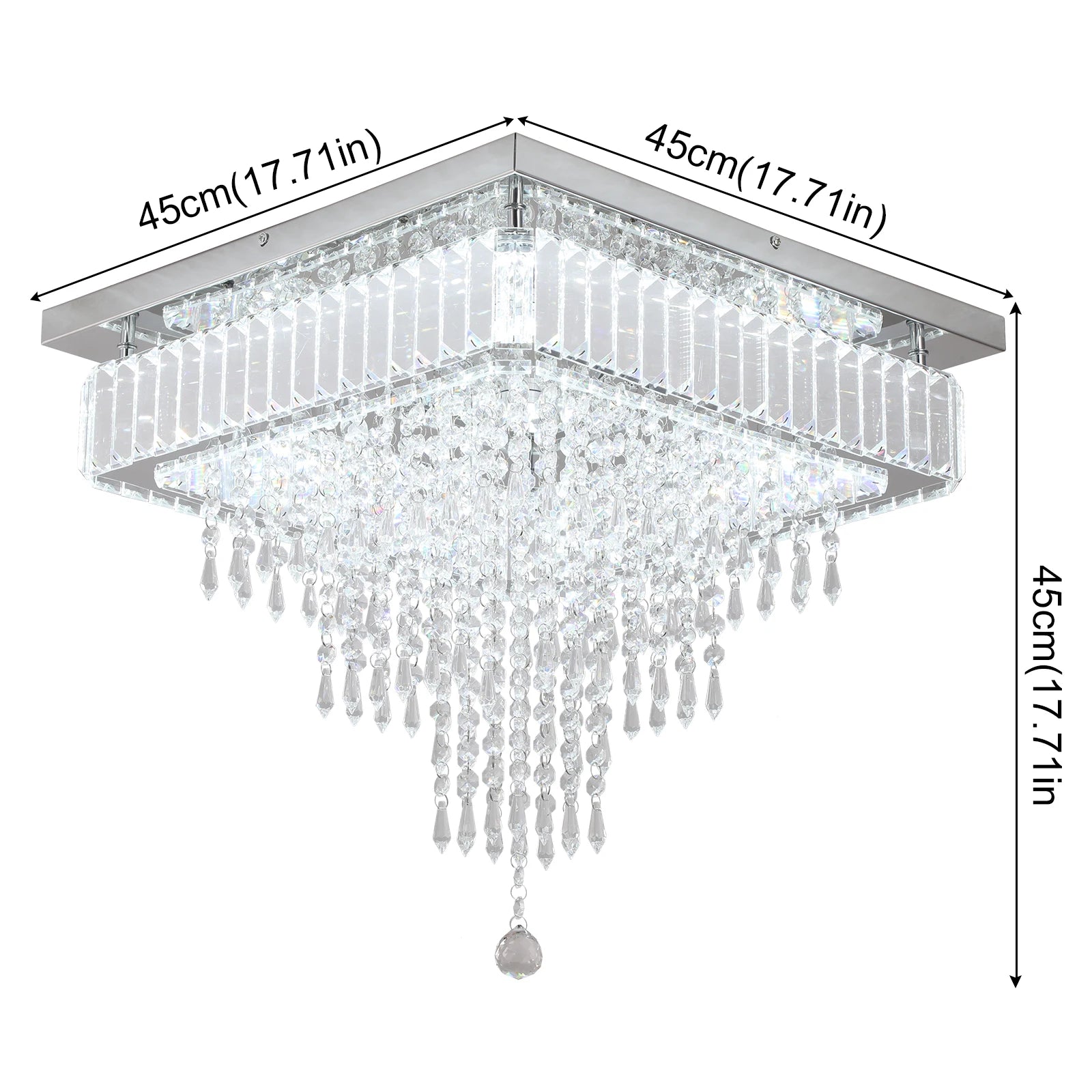 Modern K9 Led Crystal Ceiling Lamp Smart Chandelier Pendant Light Ring Chrome Plafonier Fixture Dining Living Room Decor Luxury TAVEN System LLC