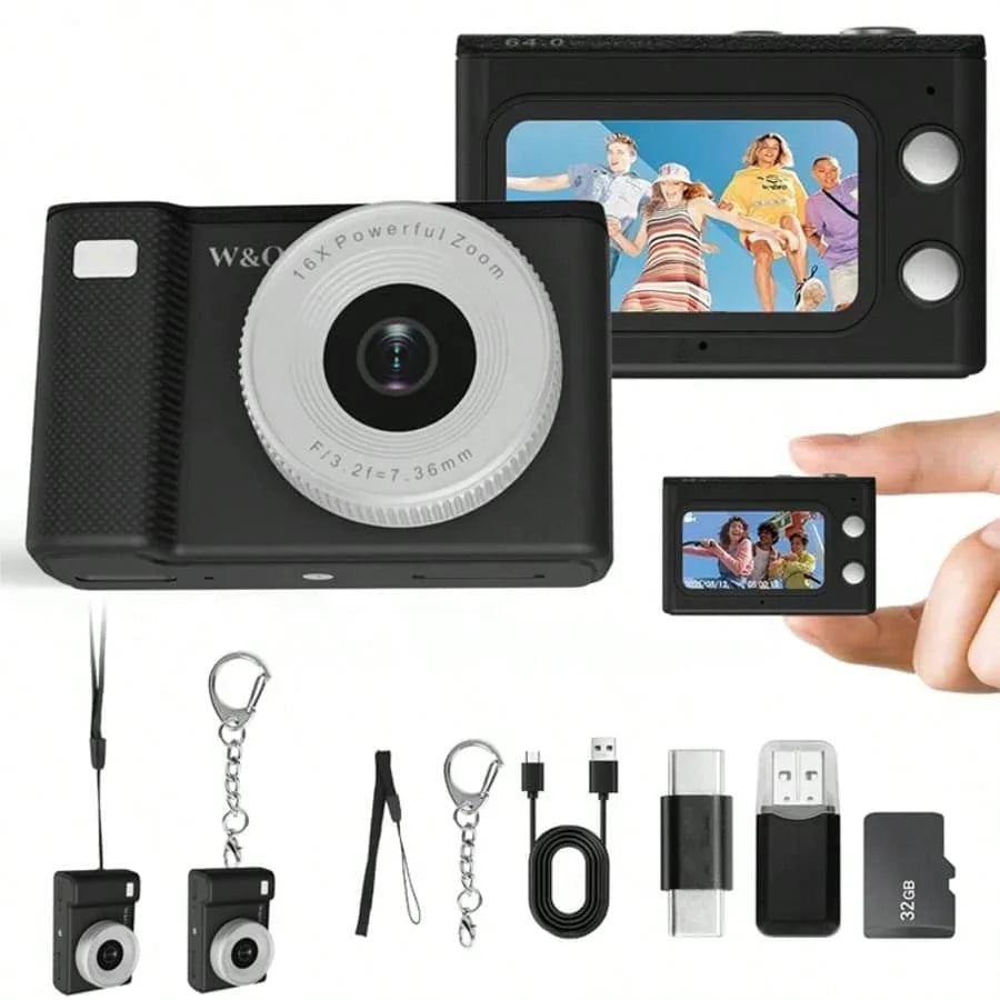 Mini Camera 1080P HD Video Recorder - Keychain Digital Video Camera with 32GB Card and Long Battery Life, Ultra-Portable Mini Camera for Travel/Vlog/Night Shooting, Supports Time-Lapse Shooting, Video Recording TAVEN System LLC