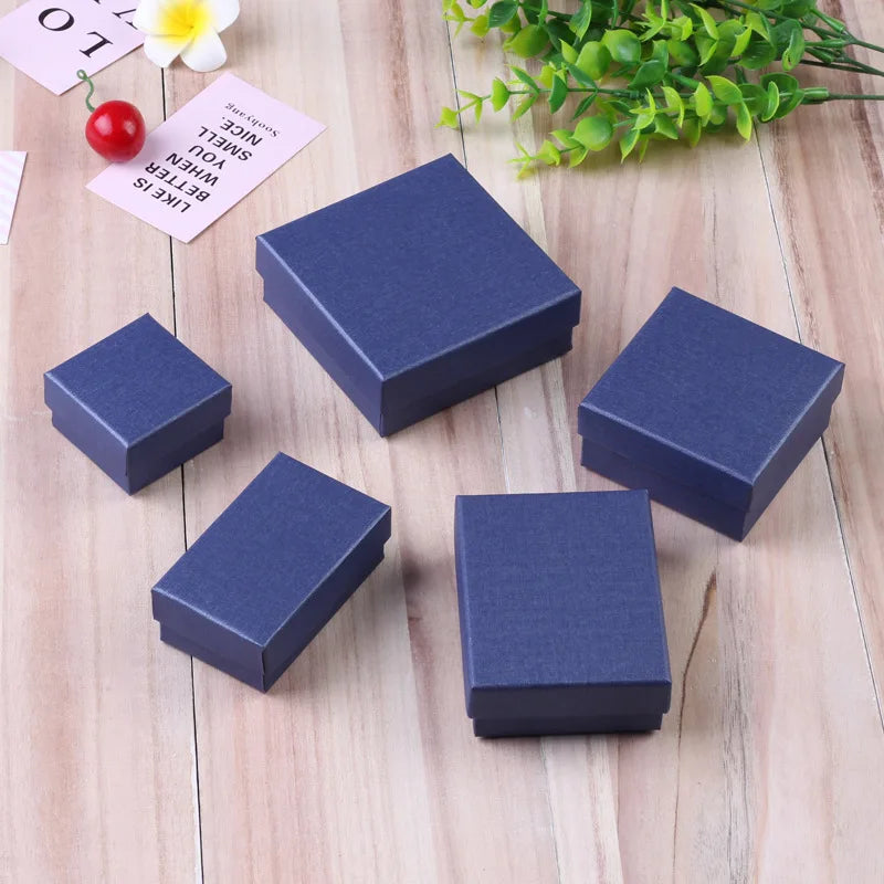 12pcs/ lot Simple Box Earnail Rings Earrings Bracelet Necklace Gray Black Paper Jewellry Display Case Jewelry Organizer Boxes TAVEN System LLC
