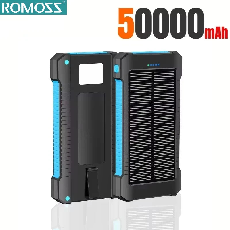 ROMOSS 120W 500000mAh Solar Power Bank Portable Large Capacity Super Fast Charging Outdoor External Battery for iPhone 17/16/15 - TAVEN System LLC