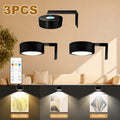 9-Pack Black Picture Lights for Wall, Battery Operated with Remote and Timer, 3 Color Temperatures & Dimmable, Art Display Light for Picture Frame Artworking Portrait，Wireless Wall Decor Puck Lights TAVEN System LLC