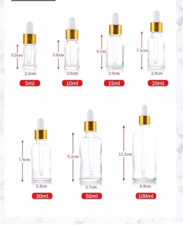 28PCS 30ml/50ml Glass Dropper Bottle Aromatherapy Liquid Drop for Massage Essential Oil Pipette Bottles Refillable TAVEN System LLC