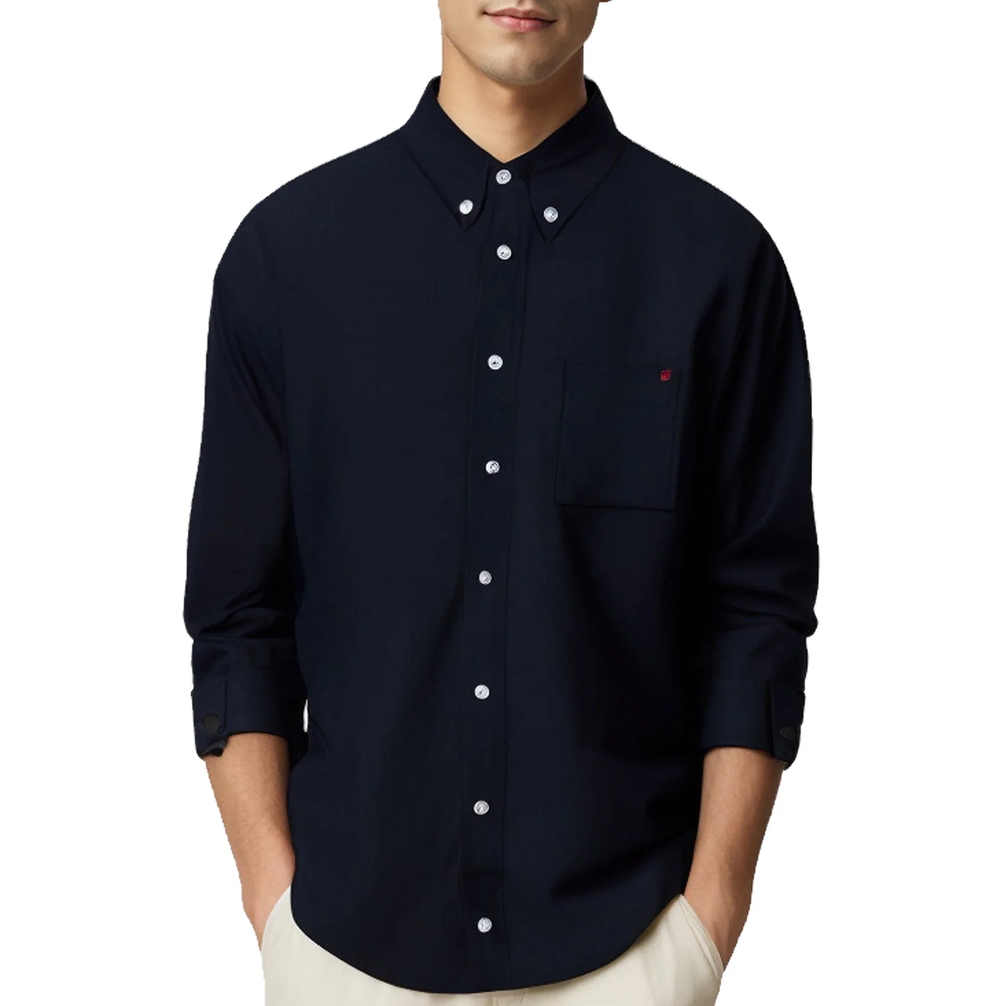 Men Embroidered Cotton Shirt Streetwear Loose Floral Long Sleeve TAVEN System LLC