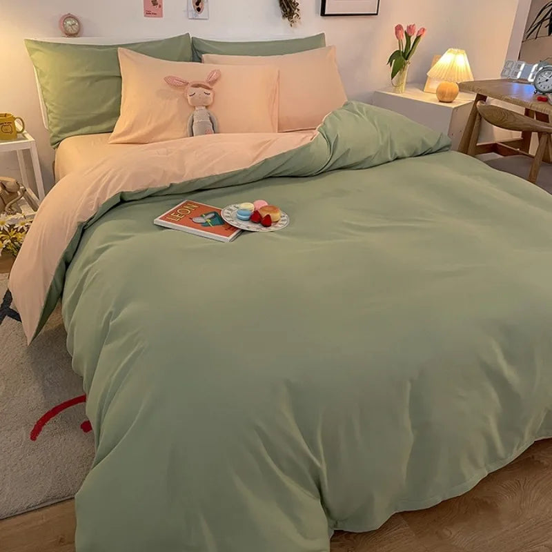 2025 New Solid Color Duvet Cover Double/Queen Size Anti-Mite Durable Comforter Cover Simple Durable (No Pillowcase) TAVEN System LLC