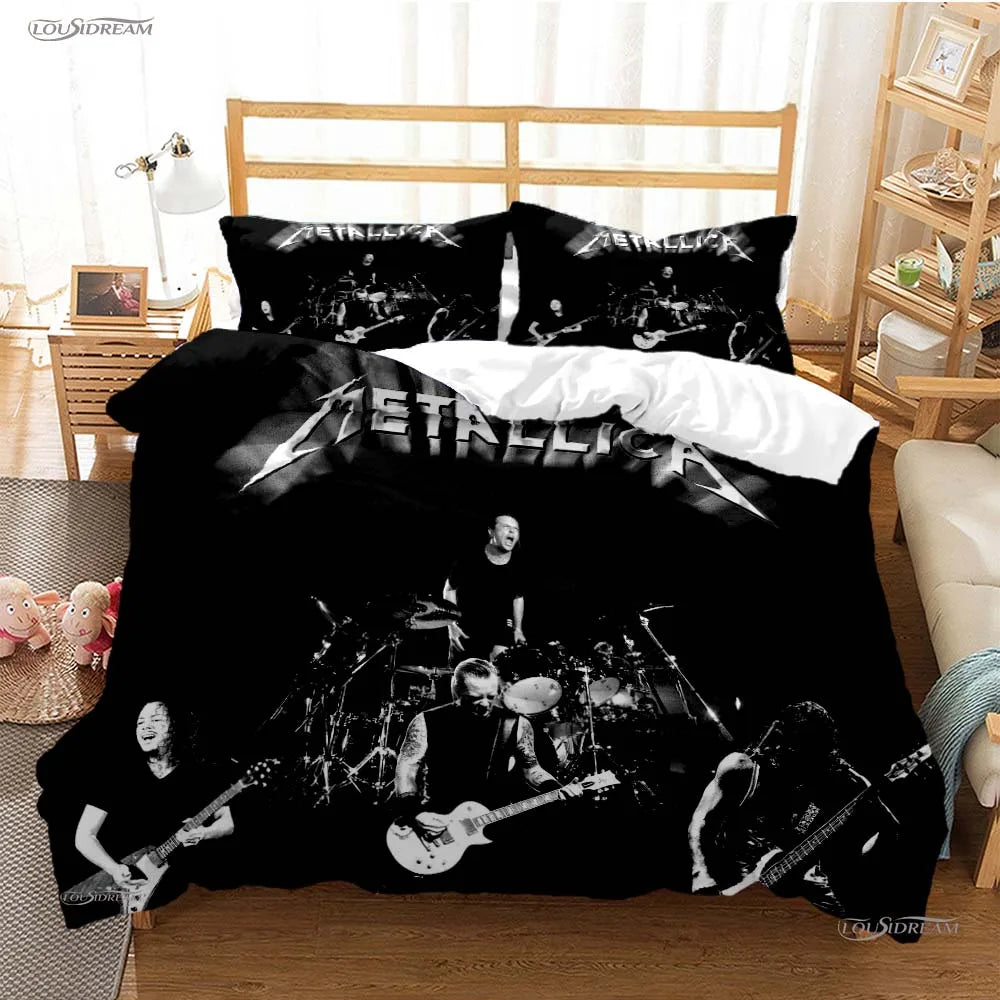 Heavy Metal Music Casal All Season Duvet Cover Comforter Bedding Sets Soft Quilt Cover and Pillowcases Single/Double/Queen/King TAVEN System LLC