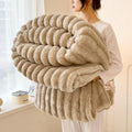 Thickened Wide Striped Flannel Multifunctional Blanket Spring, Can Be Used As Bed Sheet Cover Blanket, Sofa Blanket,nap Blanket TAVEN System LLC