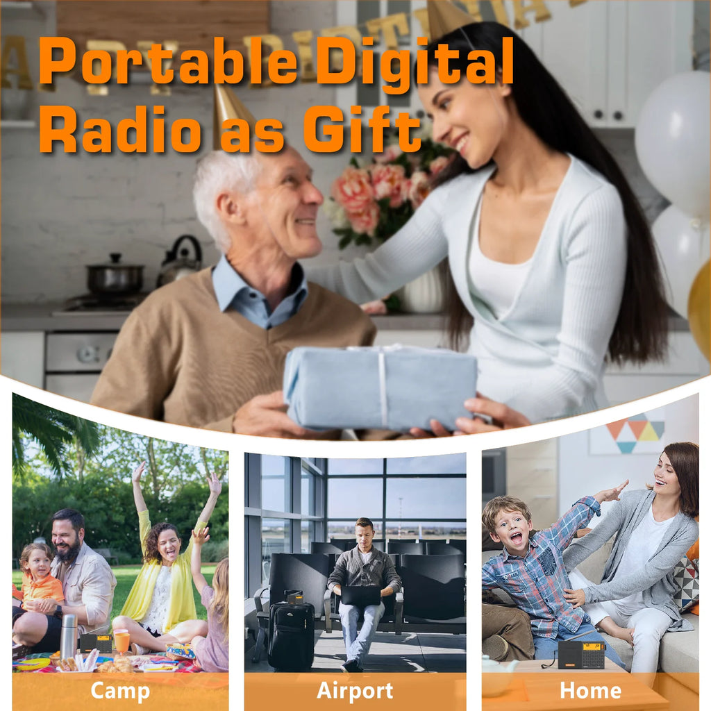 XHDATA D-808 AM/FM/SW/MW SSB AIR RDS Full Band Portable Radio with Multifunction Deep Sound Stereo Rechargeable Radio Receiver TAVEN System LLC