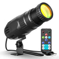 Yiflamefly 10W RGBW LED Pinspot Stage Light With Remote Manual Focus Mini Pinspot Light For DJ Disco Party Bar Club Show Wedding TAVEN System LLC