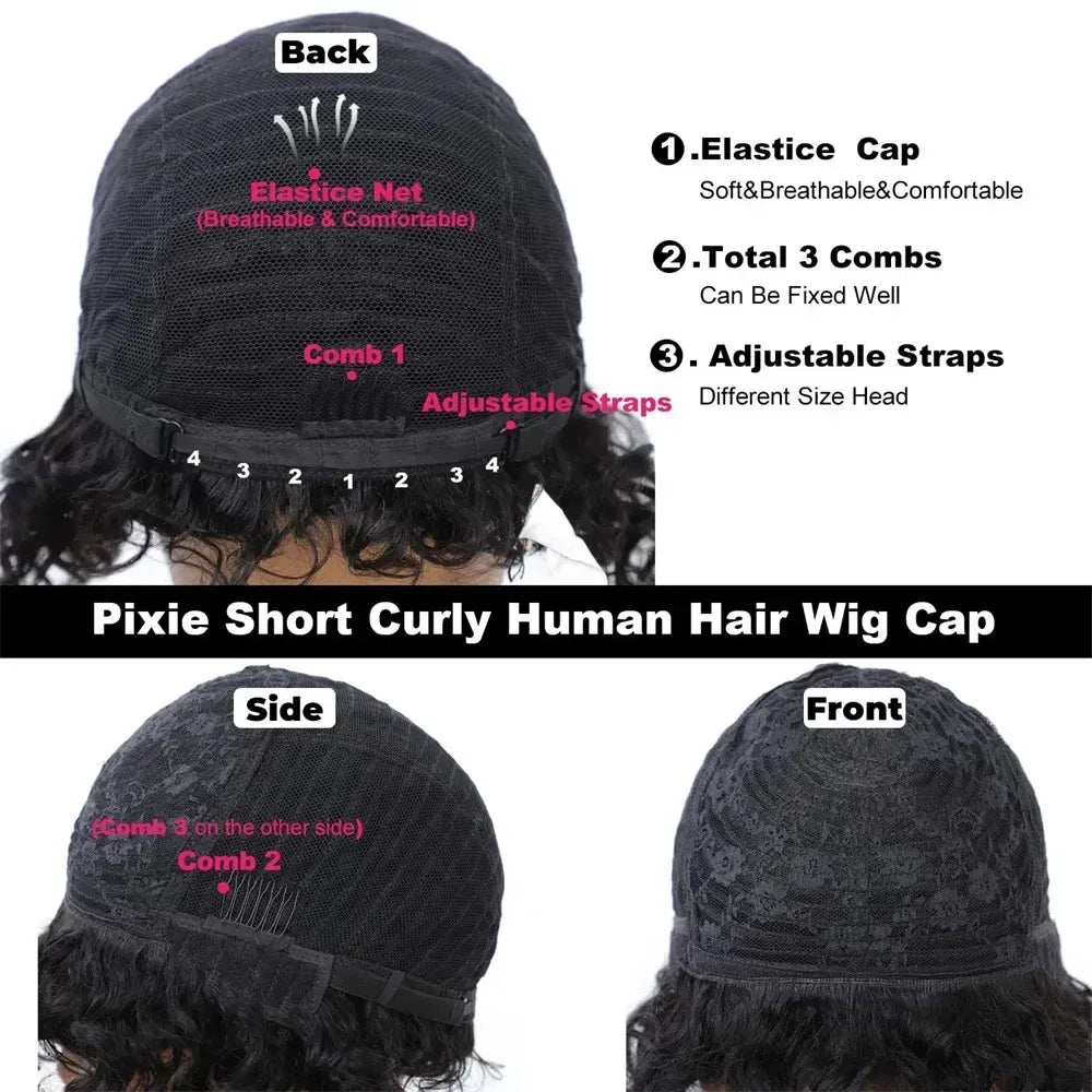 Hair Color: LYD1B/99J, Ships From: CHINA, Stretched Length: 14inches, Density: 150% - Afro Rose Curly Funmi Wigs with Bang Short Bouncy Curly Bob Wig With Bangs Machine Made Rose Curl Human Hair Wig For Black Women Taven