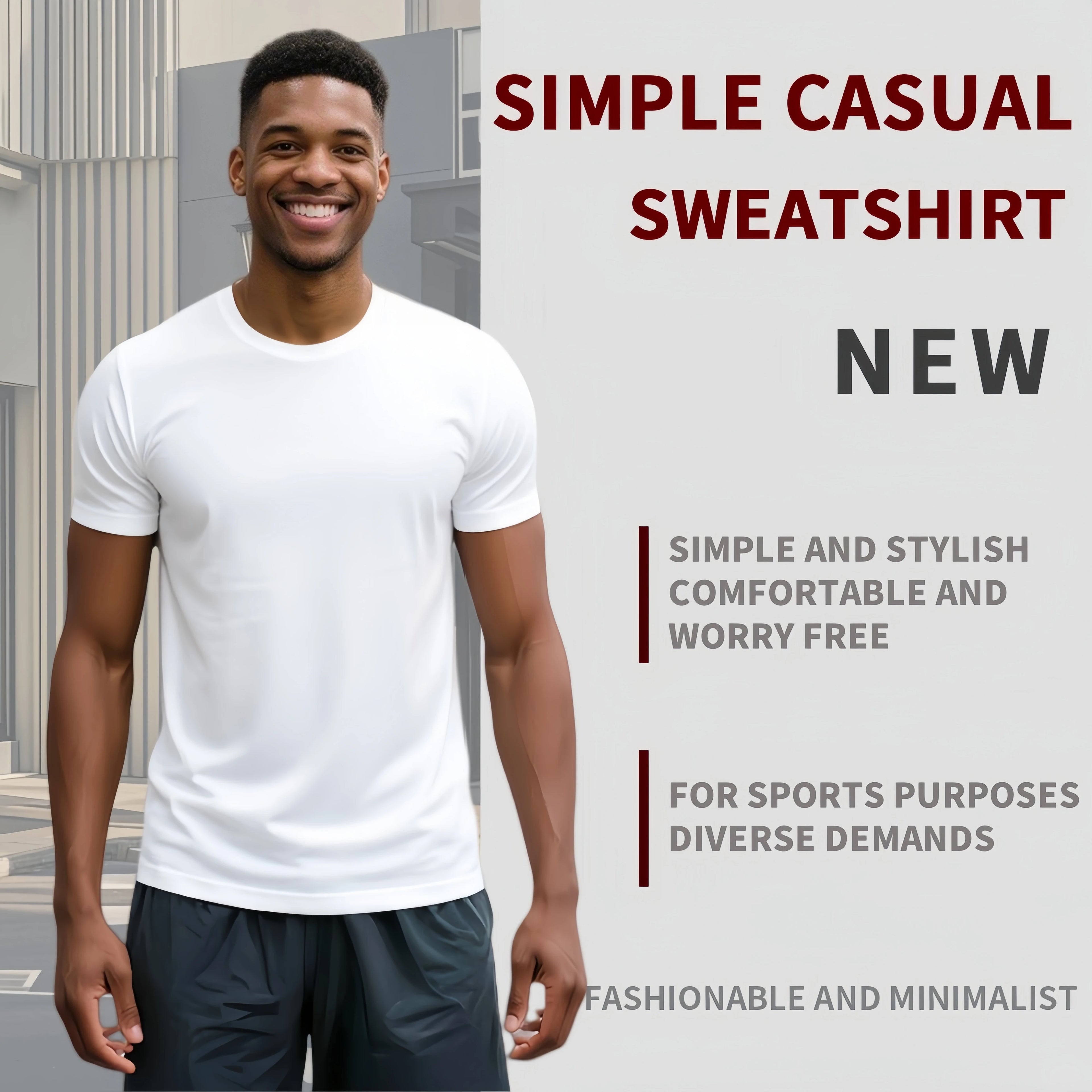5Pcs Men's Quick Dry Basic Short Sleeve Gym Running Street Outdoor Exercise Sport Shirt Tops Lightweight TAVEN System LLC
