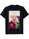 Pig Meme John Pork Is Calling Answer Call John Printed Shirt Funny John Pork Meme Men Women 2026 Summer Fashion Cotton T-Shirt TAVEN System LLC
