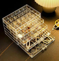 5-Drawer Clear Acrylic Jewelry Organizer, 120-Grid Transparent Storage Box for Earrings, Rings, Studs, Beads and Small Accessories, Vanity Dresser Display Case TAVEN System LLC