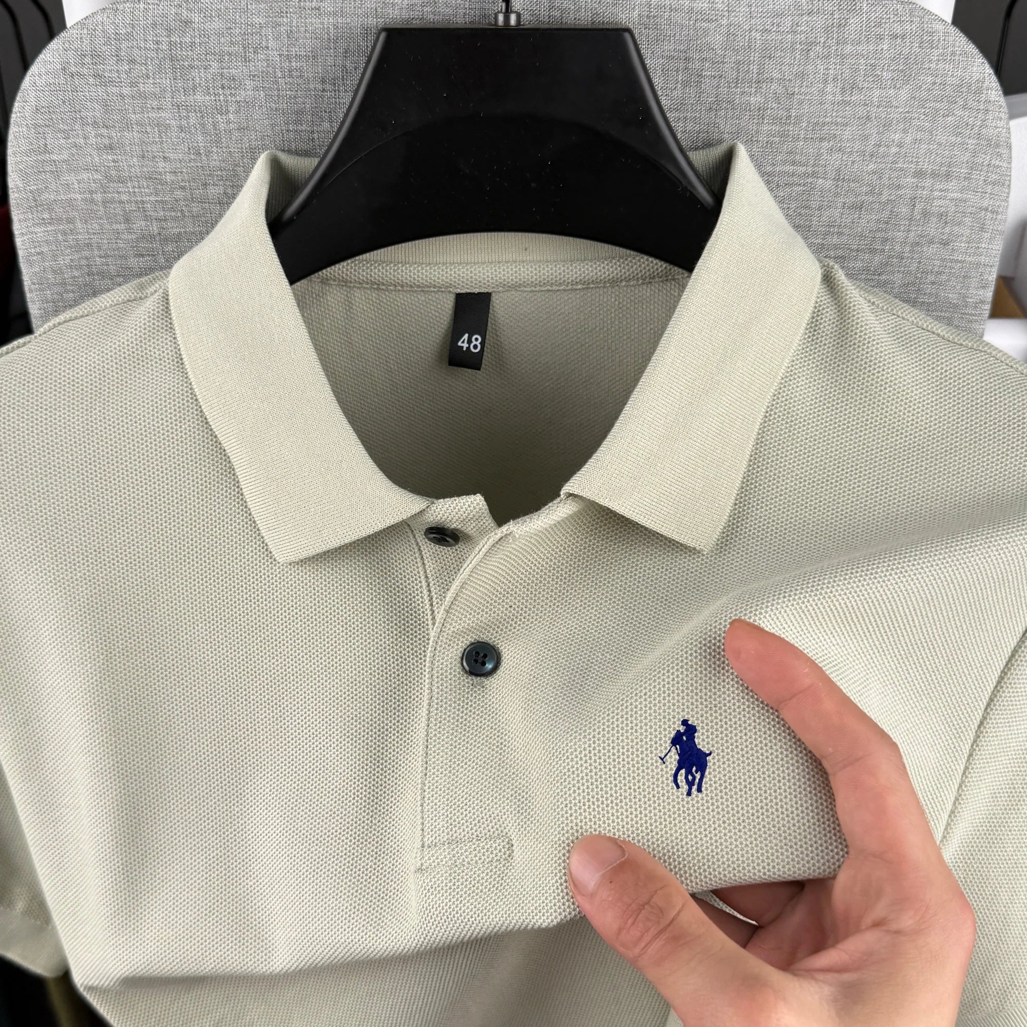 100% pure cotton high-end brand men's short sleeve polo shirt 2026 summer luxury fashion pony embroidery golf top casual T-shirt TAVEN System LLC