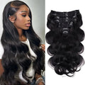 Body Wave Clip In Brazilian Virgin Human Hair Extensions