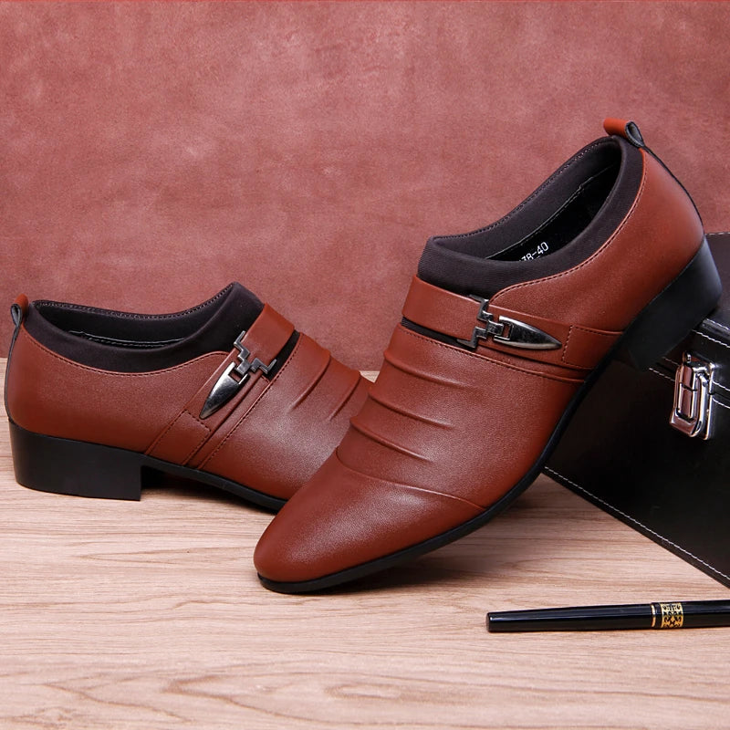 Hollow Out Oxfords Formal Shoes Mens Leather Wedding Shoes Black Heren Schoenen Oxford Shoes For Men Dress Shoes 2026 Loafers TAVEN System LLC