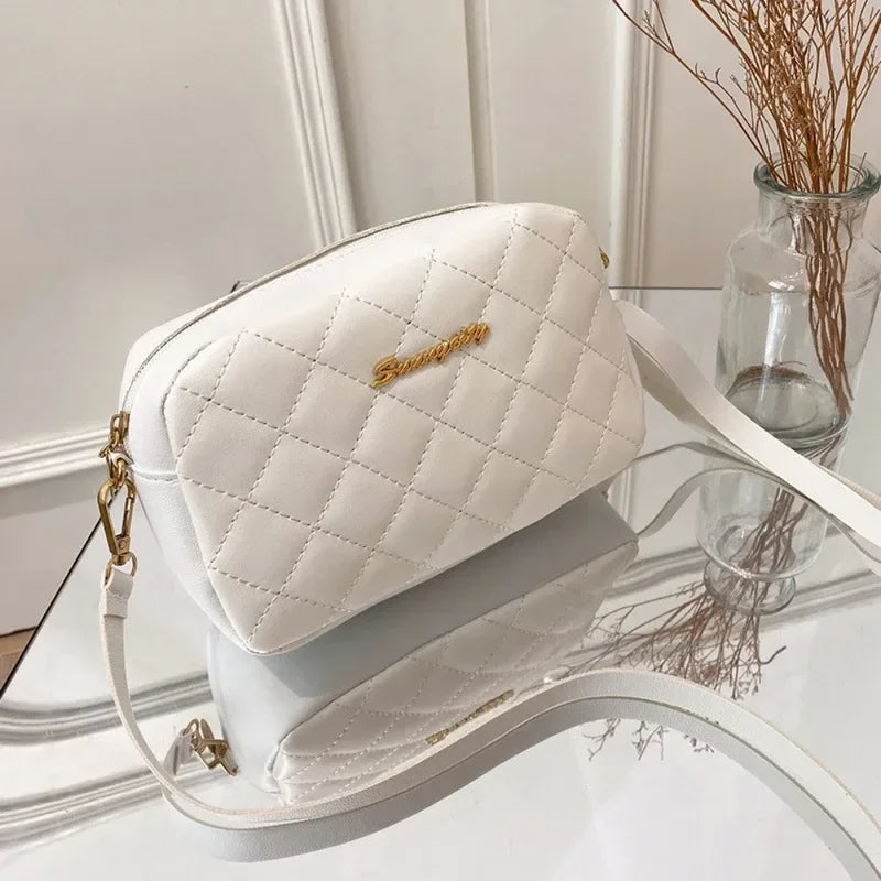 2026 tassel women's small crossbody bag trend diamond grid embroidery camera women's shoulder bag fashion chain crossbody bag TAVEN System LLC