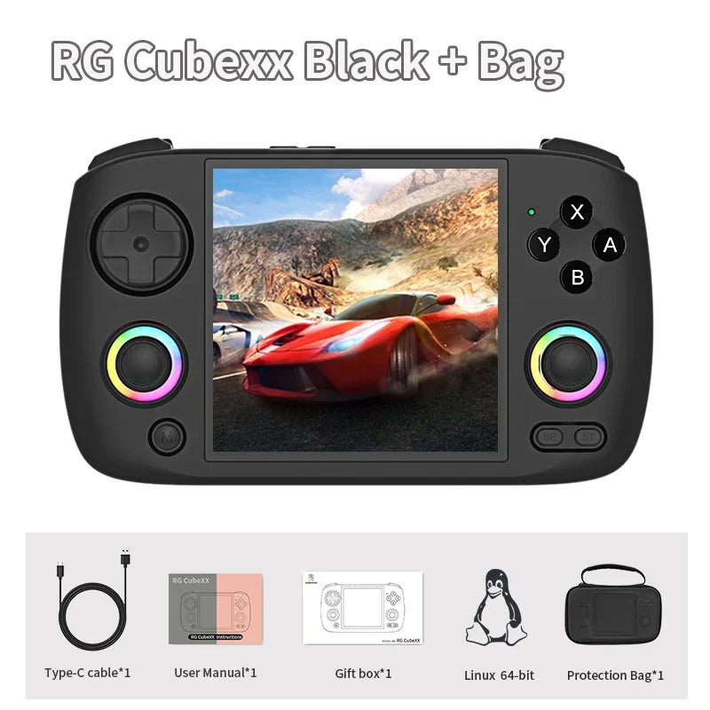 ANBERNIC RG CubeXX Retro Handheld Games Console Linux RGB Joystick Video Gaming Player Supports WIFI HD TV Connection RG Cube XX TAVEN System LLC