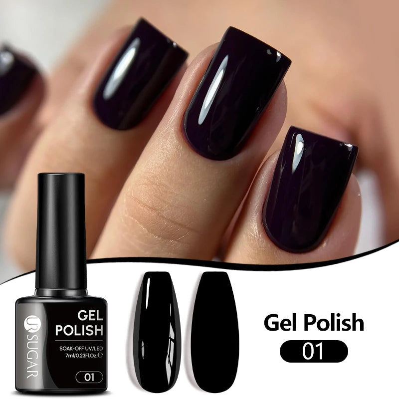 UR SUGAR 7ML Nail Gel Fresh Macaron 107 Colors All For Manicure Semi Permanent Soak Off LED UV Long-Lasting Nail Art Varnish TAVEN System LLC