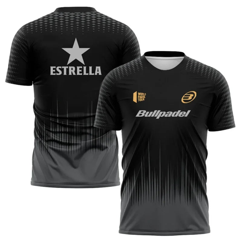 Men Gradient Oversized T-Shirt Tennis Sportswear Summer Casual Tee
