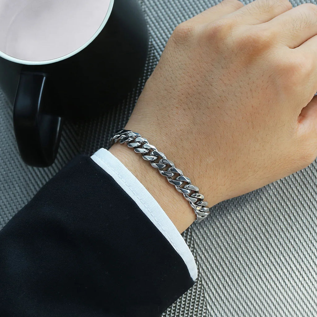 3-11MM Gold Color Stainless Steel Bracelets For Men Women Unisex Curb Cuban Link Chain Simple Wrist Jewelry Gifts TAVEN System LLC