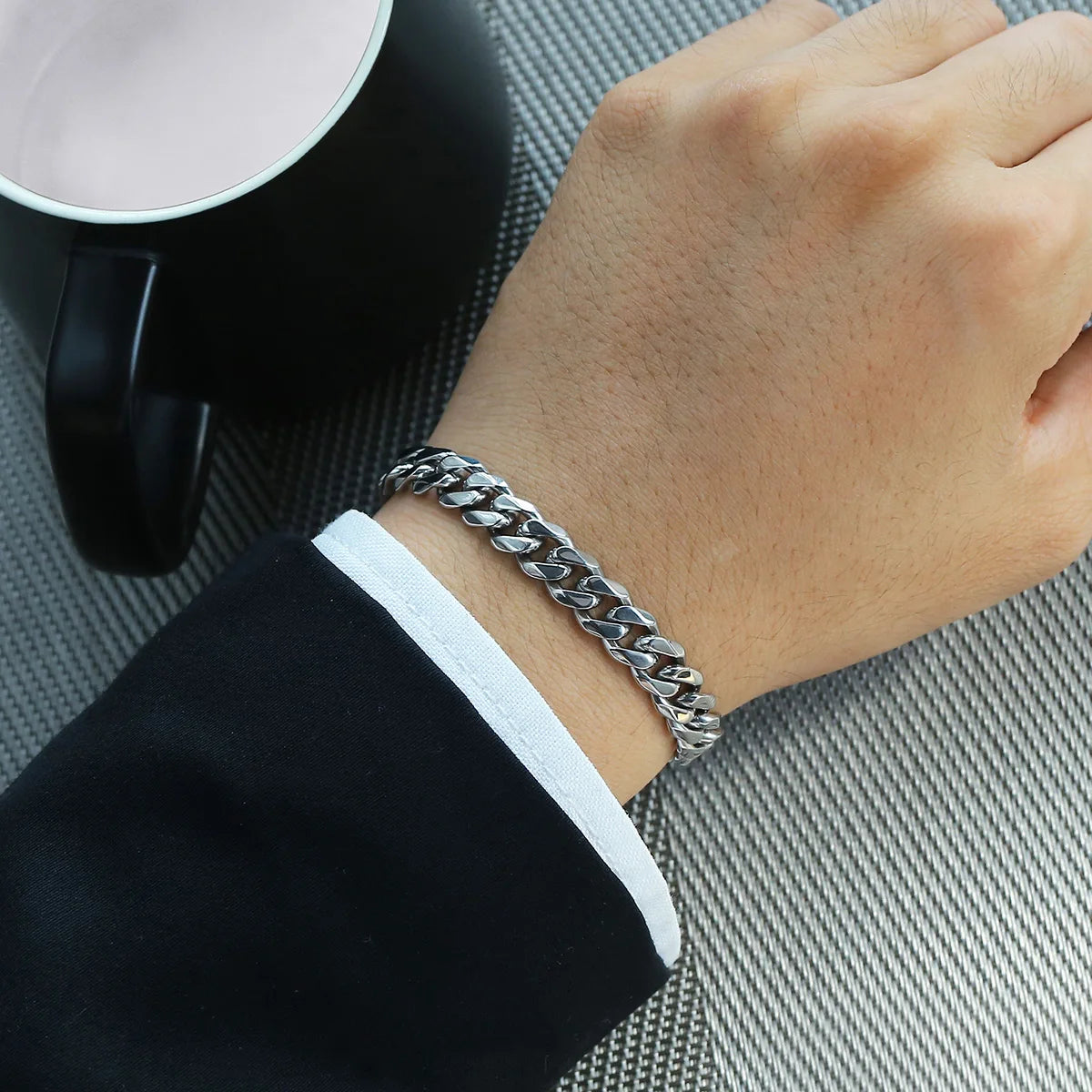 3-11MM Gold Color Stainless Steel Bracelets For Men Women Unisex Curb Cuban Link Chain Simple Wrist Jewelry Gifts TAVEN System LLC