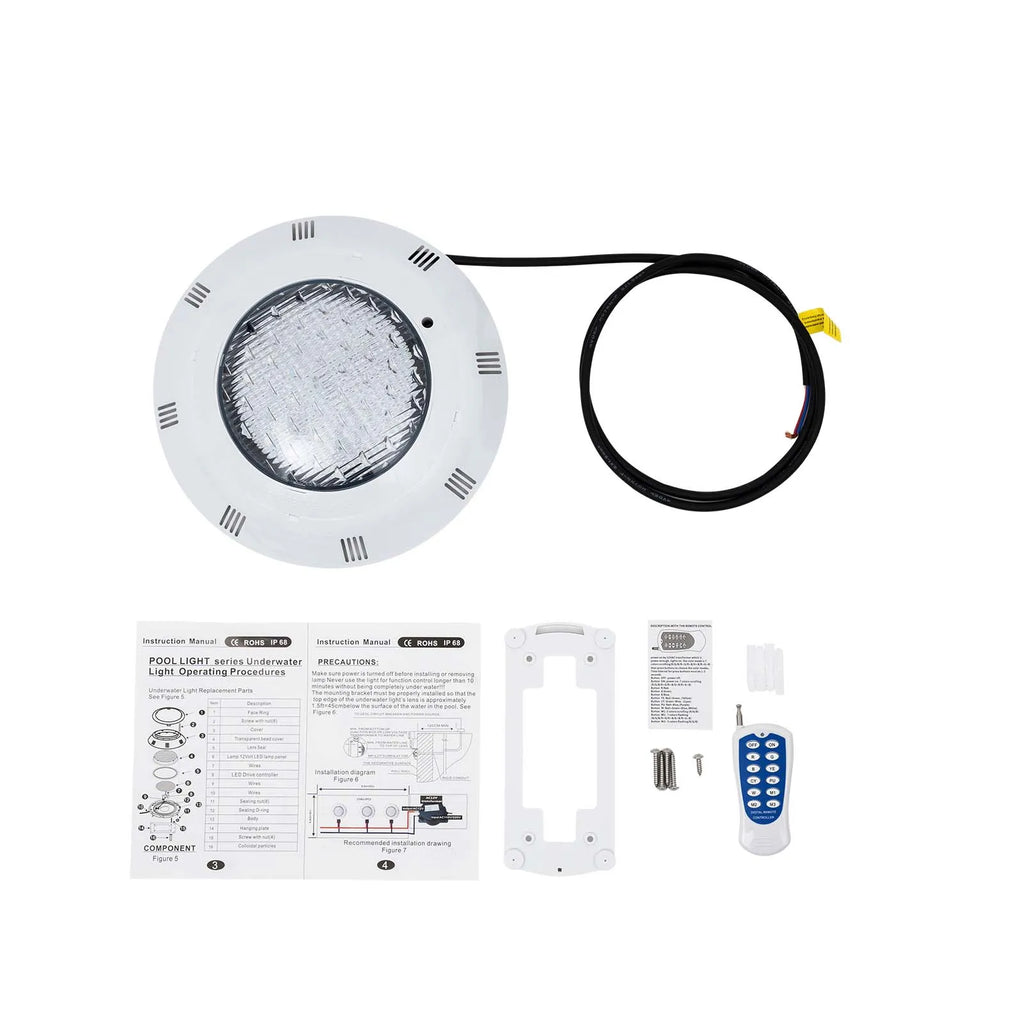 45W RGB LED Underwater Swimming Pool Light IP68 Waterproof 7 Colors Changing Underwater Pool Lights with Remote Control TAVEN System LLC