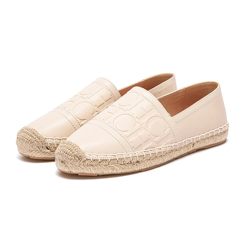 Women Beach Flats Anti-Slip Hemp Sole Slip On Shoes TAVEN System LLC