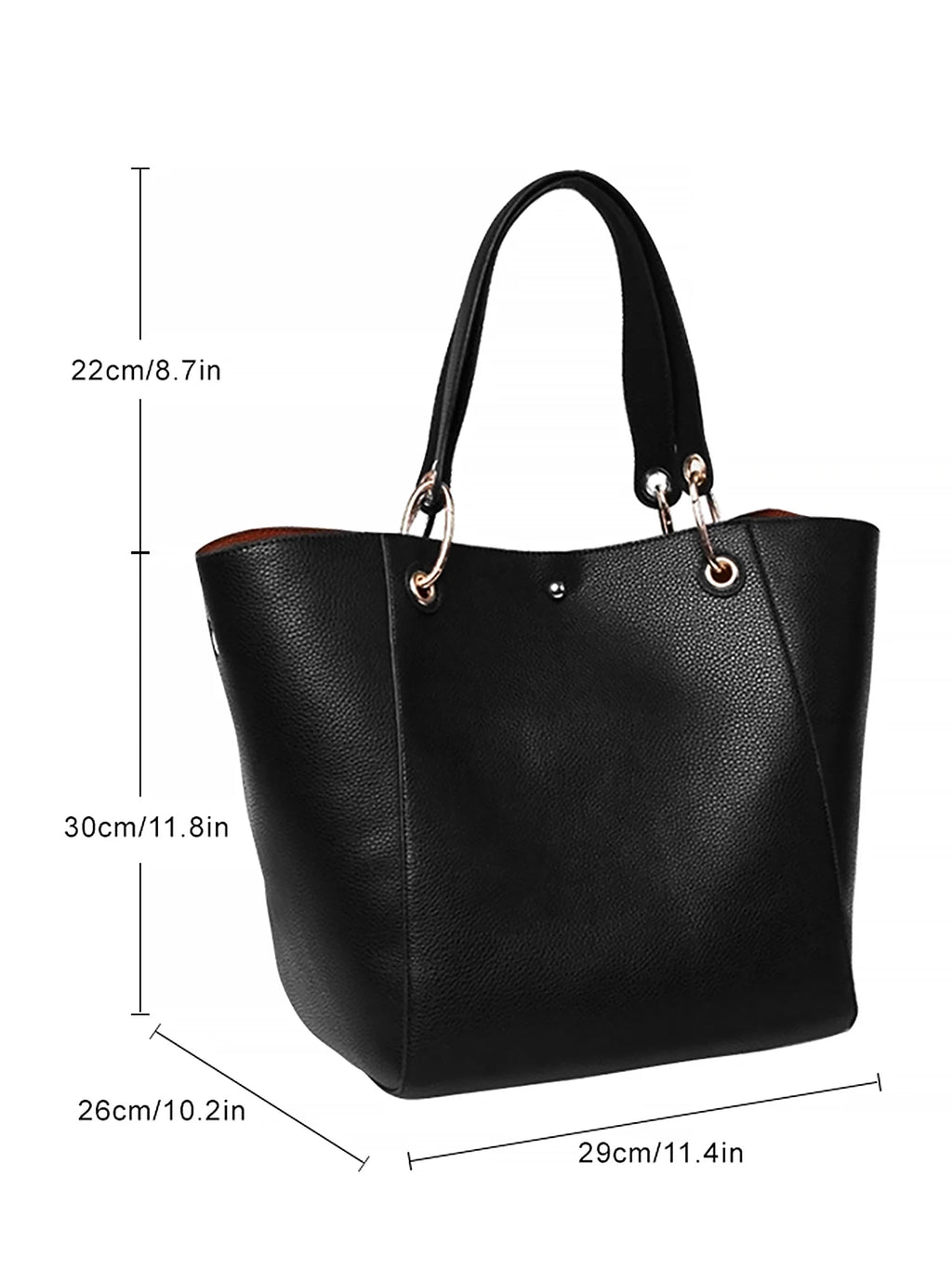 Women PU Leather Large Tote Bag Waterproof Shoulder Work Handbag TAVEN System LLC